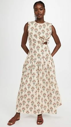 Flash Sale ???? Agua By Agua Bendita Otono Monarca Crema Maxi ???? Dress Multi Color ????