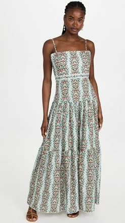 Outlet ???? Agua By Agua Bendita Lima Monarca Azul Maxi ???? Dress Multi Color ????