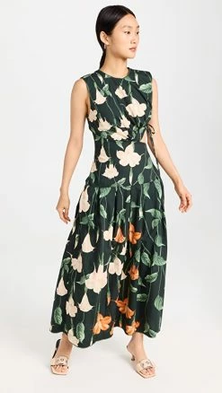 Promo ???? Agua By Agua Bendita Otoño Sabanero Nocturno Midi ???? Dress Multicolor ????