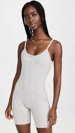 Best reviews of ???? Alo Yoga Seamless Ribbed Mellow Onesie Athletic Heather Grey ✨