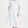 Cheap ???? FAITHFULL THE BRAND Harmonita Midi ???? Dress Plain White ????