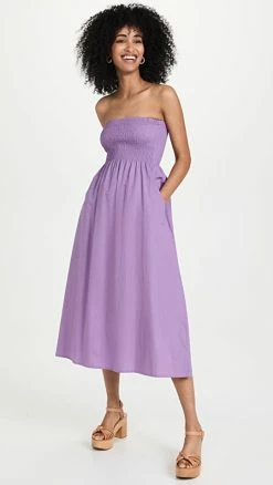 Cheap ✨ FAITHFULL THE BRAND Madella Midi ???? Dress Grape ????