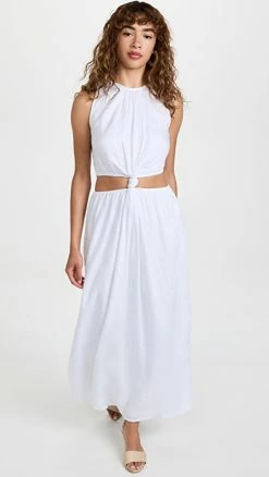 Deals ⌛ FAITHFULL THE BRAND Zeta Midi ???? Dress White ????