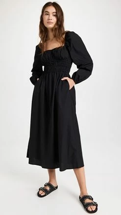 Best Pirce ???? FAITHFULL THE BRAND El Palma Midi ???? Dress Black ????