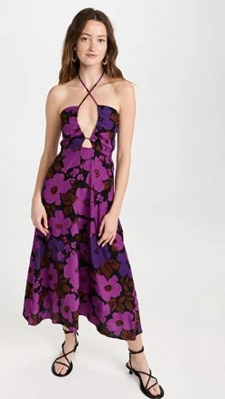 Best reviews of ???? FAITHFULL THE BRAND Arles Midi ???? Dress Ahe Floral Print ????