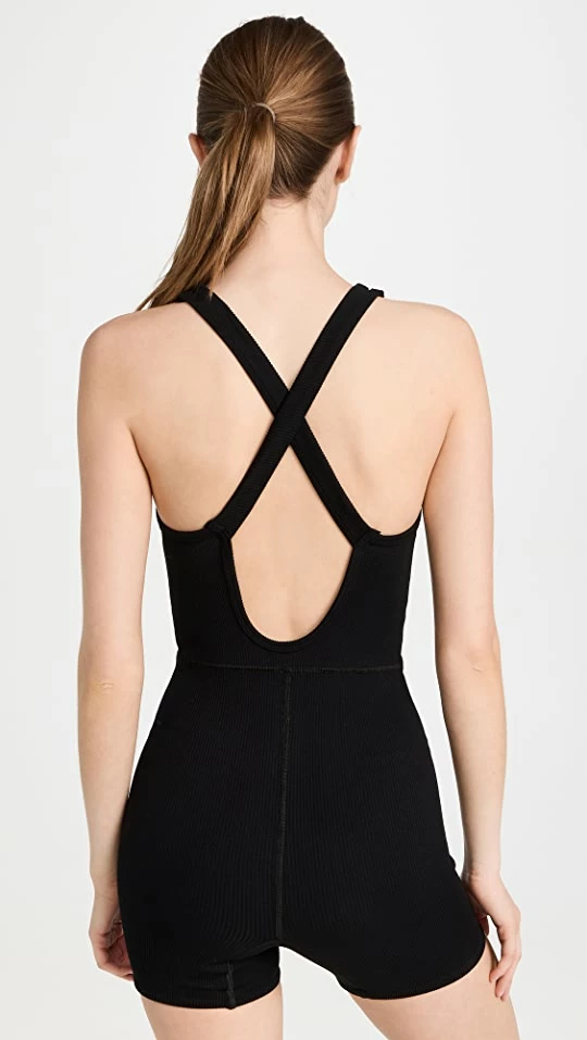 Hot Sale ???? FP Movement By Free People Free Throw Shortsie Romper Black ❤️ 2 Hot Sale ???? FP Movement By Free People Free Throw Shortsie Romper Black ❤️ - Image 2