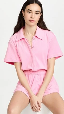 Flash Sale ???? Good American Terry Romper Iced Pink001 ????
