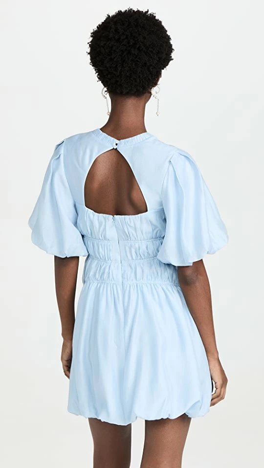 New ???? Jonathan Simkhai Echo Pleated Organdy Bubble Hem Mini ???? Dress Cove ???? 2 New ???? Jonathan Simkhai Echo Pleated Organdy Bubble Hem Mini ???? Dress Cove ???? - Image 2