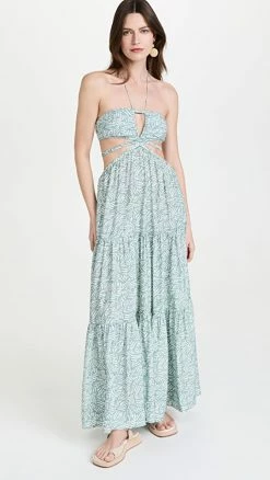 Cheapest ???? Jonathan Simkhai Laurel Palm Leaf ???? Dress Palm Leaf Surf Print ????