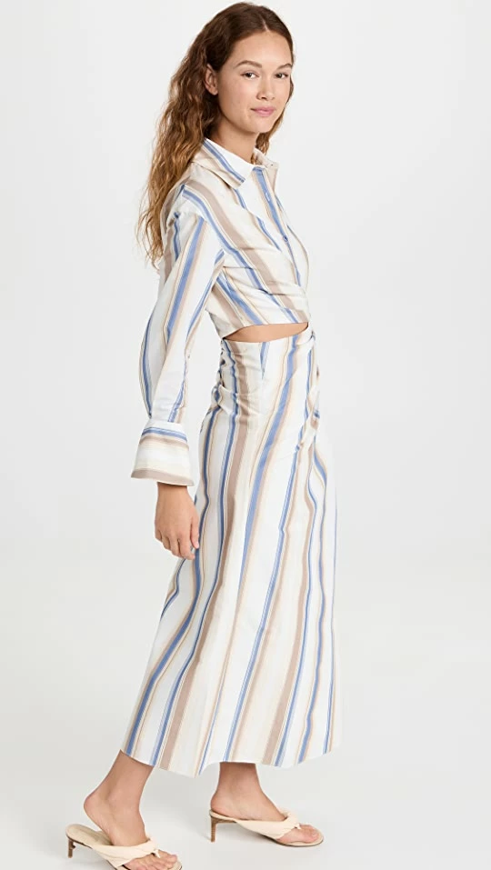 Best reviews of ???? Jonathan Simkhai Marge Stripe Heavy Cotton Midi ???? Dress Nougat Stripe ⌛ 2 Best reviews of ???? Jonathan Simkhai Marge Stripe Heavy Cotton Midi ???? Dress Nougat Stripe ⌛ - Image 2