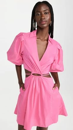 Promo ???? Jonathan Simkhai Aulora Cotton Poplin ???? Dress Punch ????