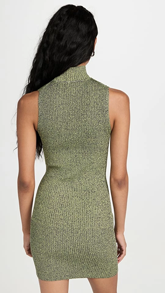 Wholesale ???? Jonathan Simkhai Cade Marled Lace Up Turtleneck Tank Mini ???? Dress Midnight Multi ???? 2 Wholesale ???? Jonathan Simkhai Cade Marled Lace Up Turtleneck Tank Mini ???? Dress Midnight Multi ???? - Image 2