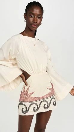 Cheapest ⭐ Johanna Ortiz Ocean Oasis Mini ???? Dress Ecru ⌛