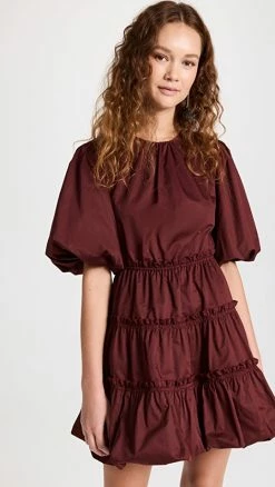 Best deal ???? Jason Wu Short ???? Dress With Balloon Sleeves Wine ✨