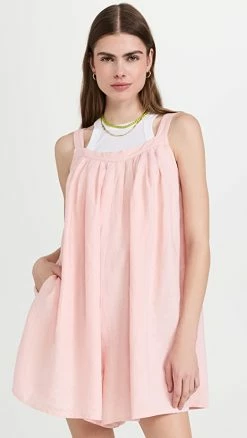 Promo ???? L.F. Markey Basic Linen Romper Petal ✨