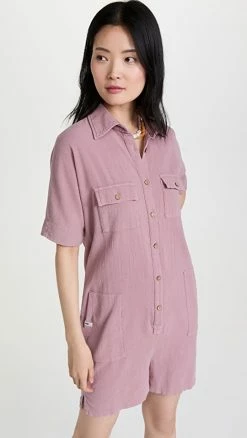 Deals ???? Oak & Acorn Prayer Romper Amethyst ⌛