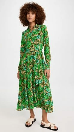 Hot Sale ⌛ Rachel Comey Jana ???? Dress Green ⭐