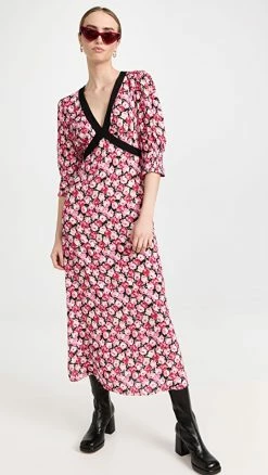 Wholesale ✨ RIXO Deanna ???? Dress Pink English Rose Mix ????