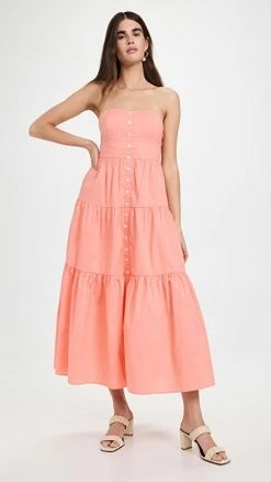 Promo ???? STAUD Elroy ???? Dress Grapefruit ????