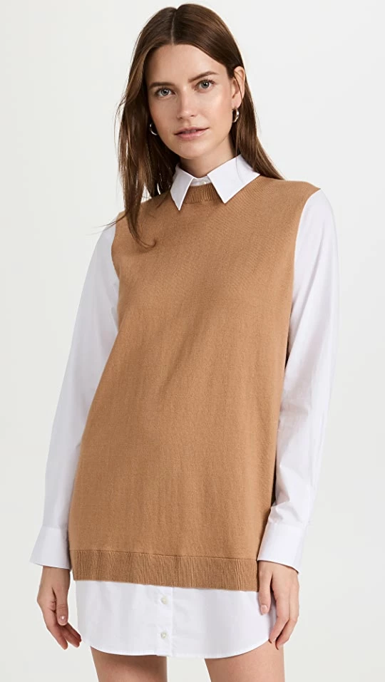 Coupon ???? STAUD Fern ???? Dress Tan/White ???? 1 Coupon ???? STAUD Fern ???? Dress Tan/White ????