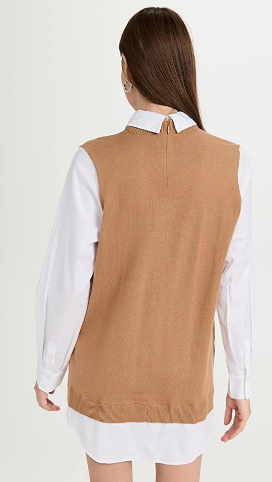 Coupon ???? STAUD Fern ???? Dress Tan/White ???? 2 Coupon ???? STAUD Fern ???? Dress Tan/White ???? - Image 2