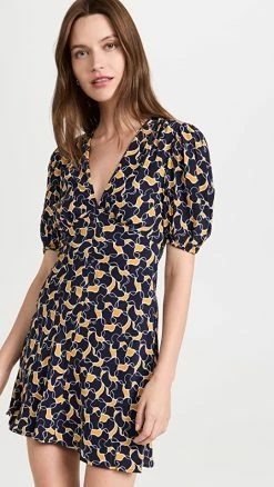 Brand new ???? STAUD Mini Milla ???? Dress Navy Abstract Wave ????