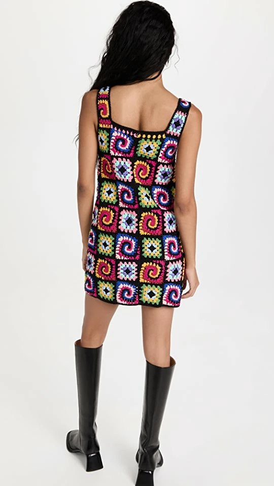 Hot Sale ???? STAUD Psychedelic ???? Dress Acid Rainbow ✨ 2 Hot Sale ???? STAUD Psychedelic ???? Dress Acid Rainbow ✨ - Image 2