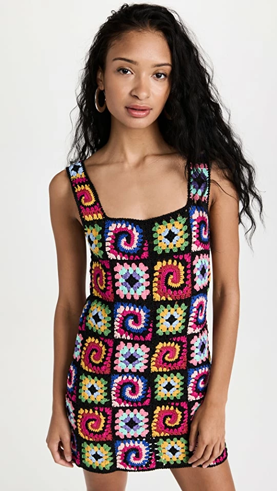 Hot Sale ???? STAUD Psychedelic ???? Dress Acid Rainbow ✨ 1 Hot Sale ???? STAUD Psychedelic ???? Dress Acid Rainbow ✨