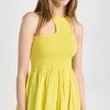Hot Sale ???? SWF Shirred Cutout Mini ???? Dress Limone ????
