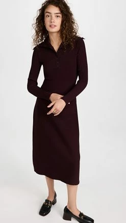 Promo ???? Tory Burch Polo Sweater ???? Dress Oxblood ????