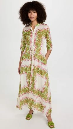 Buy ???? Tory Burch Printed ???? Shirtdress Rayure Fleurie ????