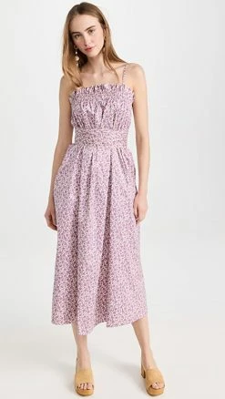 Buy ???? Tory Burch Ruffle Top ???? Dress Pink Tonal Ditsy ✨