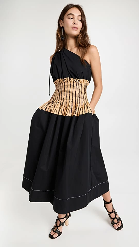 New ❤️ Tory Burch Colorblock One Shoulder ???? Dress Black ???? 1 New ❤️ Tory Burch Colorblock One Shoulder ???? Dress Black ????