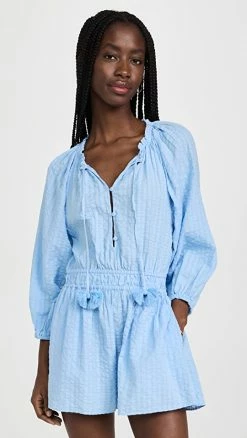 Coupon ⭐ Tanya Taylor Vanna Romper Horizon Blue ????