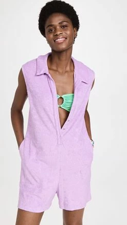 Best Sale ???? Year Of Ours Weekend Terry Romper Violet ????