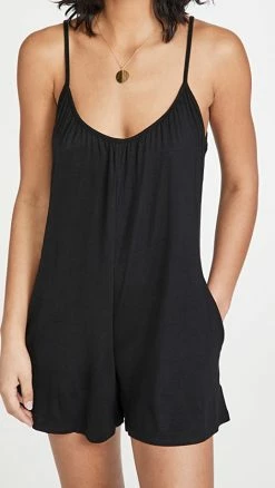New ⌛ Z Supply Krista Sleek Romper Black ????